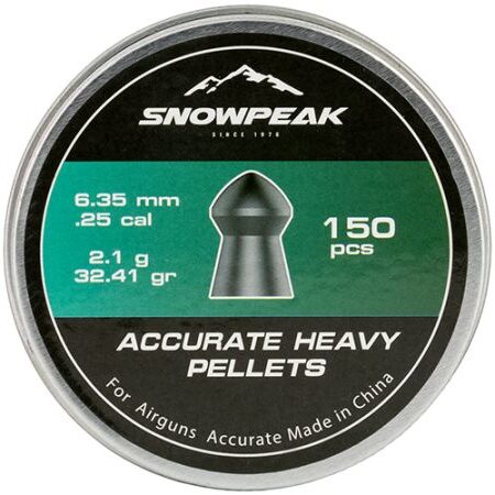 Pellets Snowpeak accurate heavy pellets 6.35mm 32.41gr